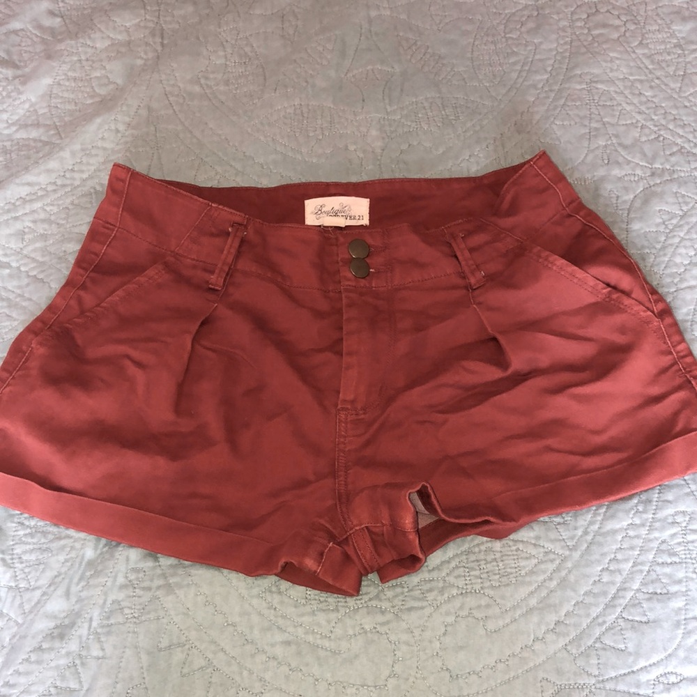🍒🍒3/$20🍒🍒 Forever 21 Rust Color Pleated Shorts